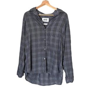 Grayson Womens The Hero Shirt Plaid Button Up Classic Relaxed Fit XL